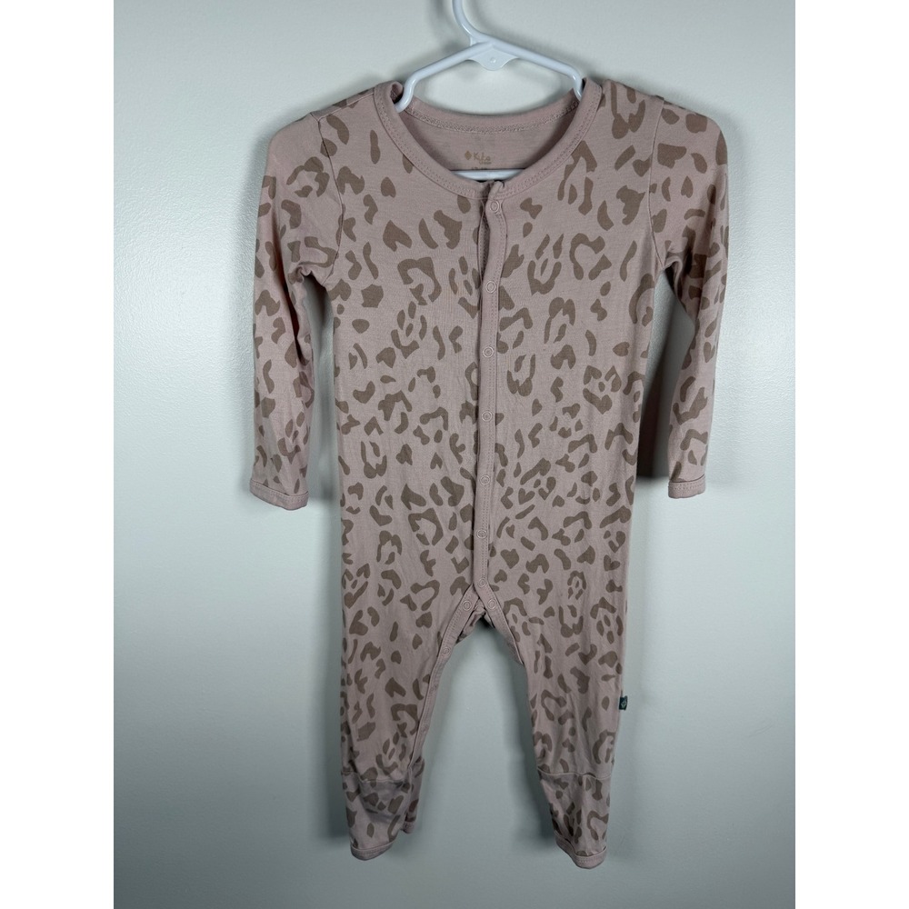Kyte Baby Leopard Print Bamboo Snap Romper 12-18M